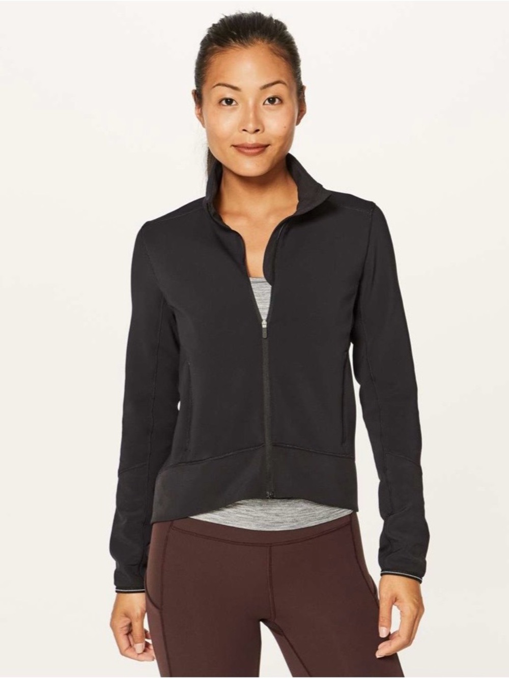 Lululemon Cardio Squad Jacket 12 Black Luxtreme Running Minimalist Athleisure